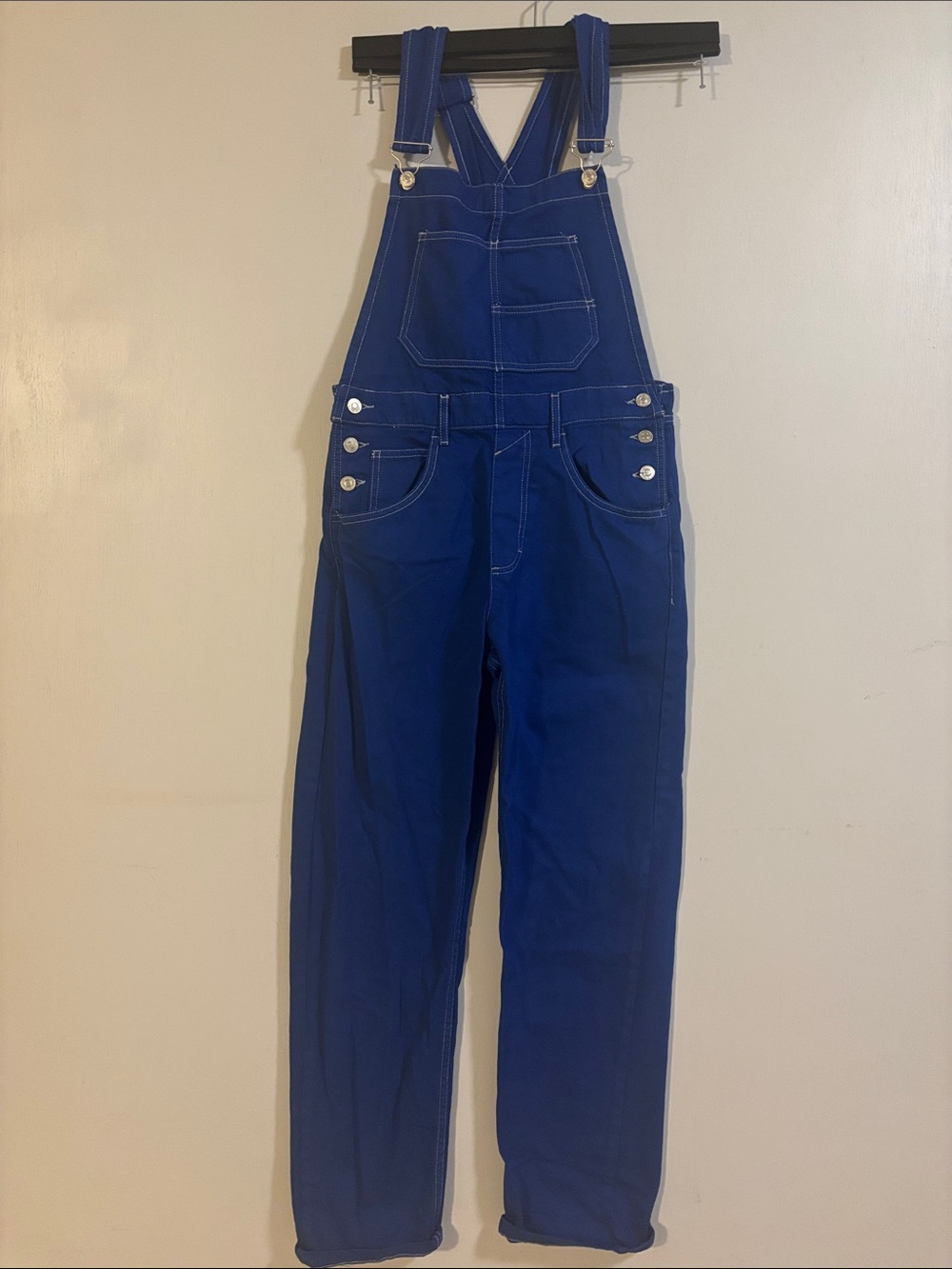 We The  Free Ziggy Blue Cotton Denim Overalls Jumper